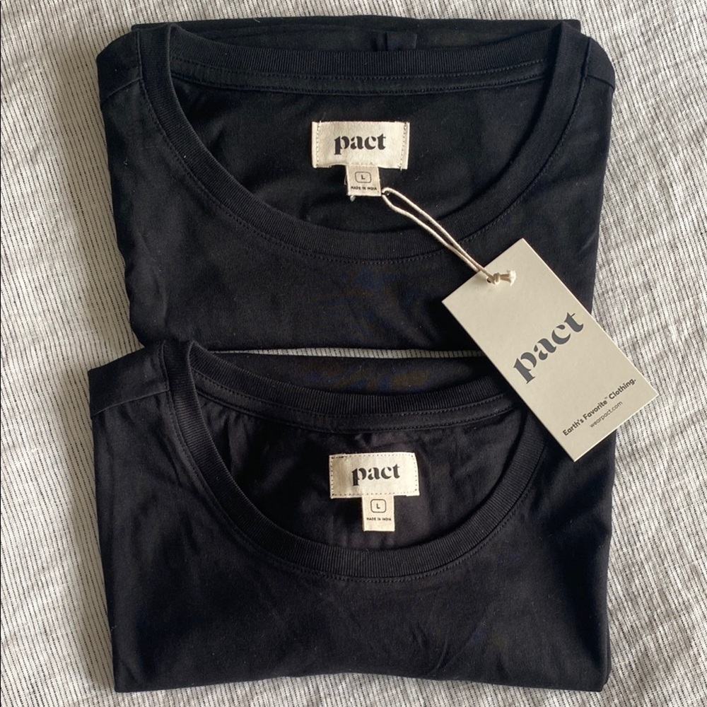 Pact Black Short Sleeve Tee